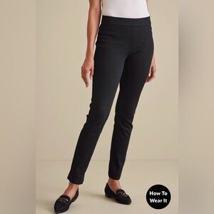 Soft Surroundings Women’s Ultimate Denim Pull-On Slim Leg Black Wash Jeans XL